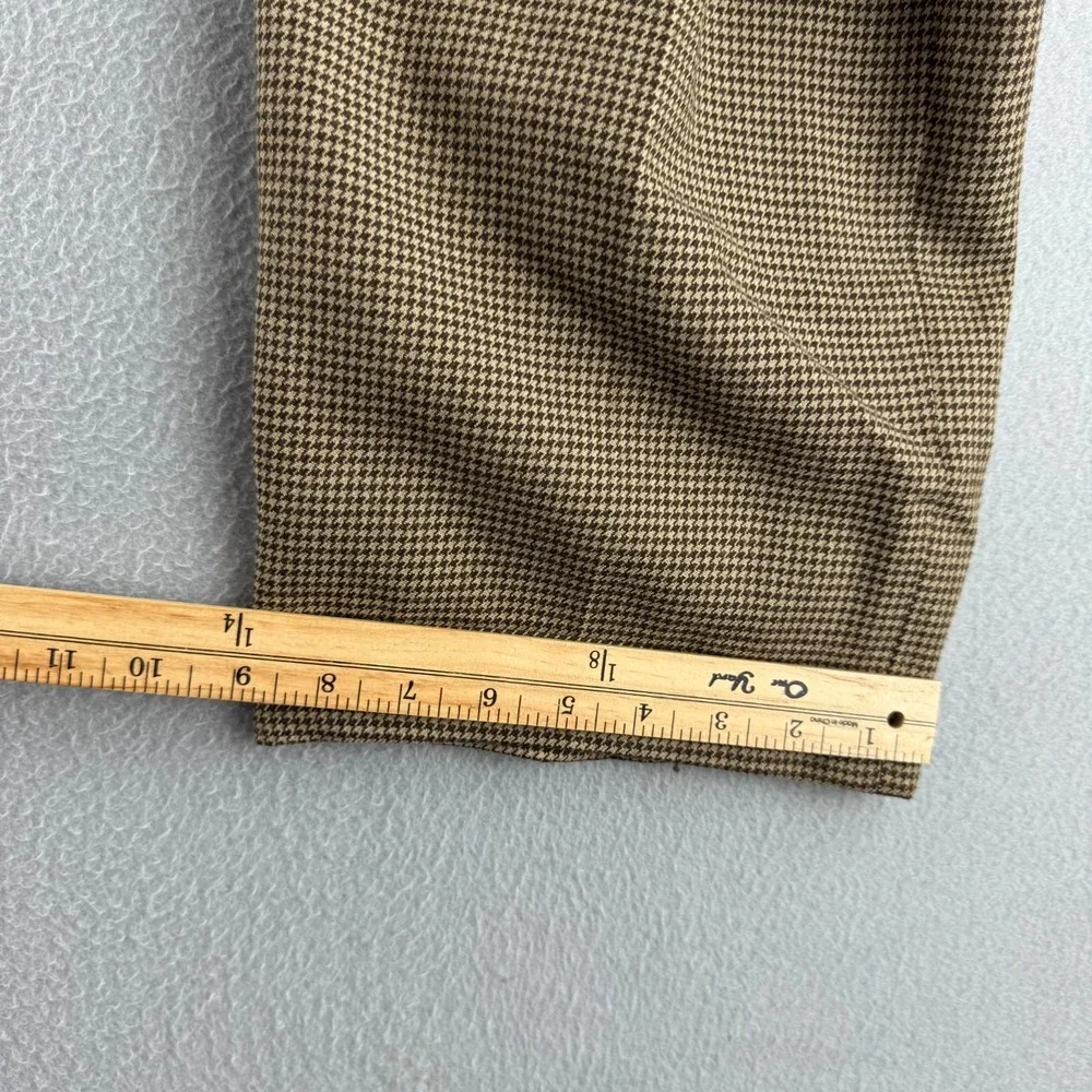 Vintage Polo Ralph Lauren Pants Mens Fits 36x31 Houndstooth Pleated Slacks USA
